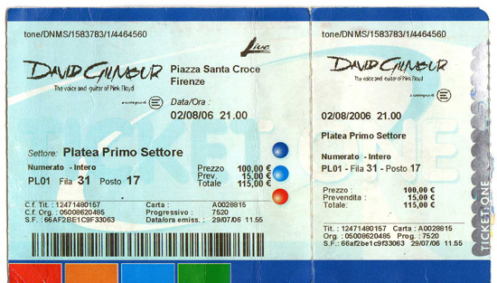 BIGLIETTO CONCERTO