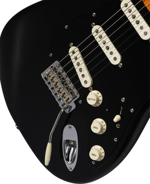 a barchetta per chitarra elettrica stile Fender Strat Stratocaster Piastra per presa elettrica Nero con viti 0,6 cm